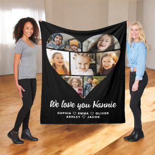 Couverture Polaire Nannie Nous vous aimons 7 photo collage