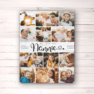 Couverture Polaire Nannie We Lots Hearts Modern Photo Collage