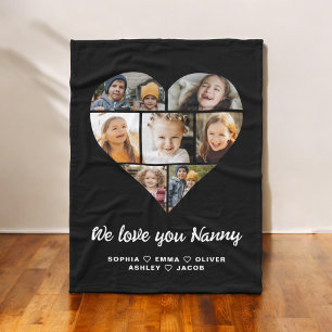 Couverture Polaire Nanny We Lots Hearts Modern Photo Collage
