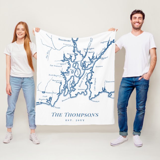 Couverture Polaire Narragansett Bay Newport Famille Mariage Cadeau Fl (En situation)