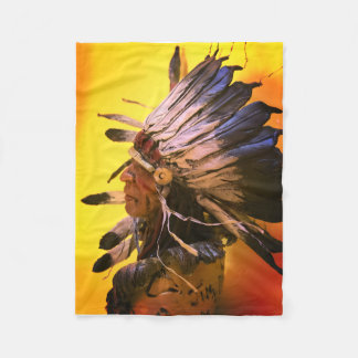 Couverture Polaire Native Kiowa "Morning sky" original art