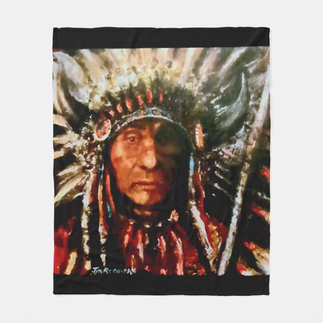 Couverture Polaire Native "Sioux Chief" (Devant)