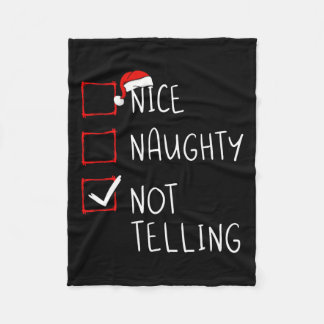 Couverture Polaire Naughty Not Telling Christmas List Xmas Santa
