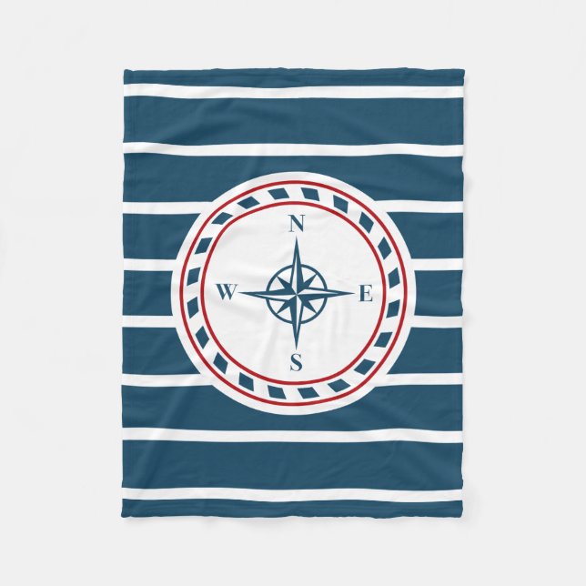 Couverture Polaire Nautical design (Devant)