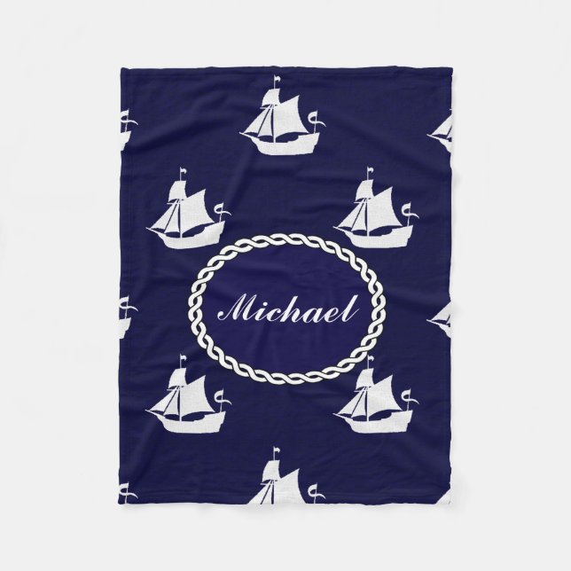 Couverture Polaire Nautique grand de bateau personnalisé (Devant)