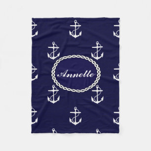 Couverture Polaire Nautique snob d'Ancre d'opus personnalisé