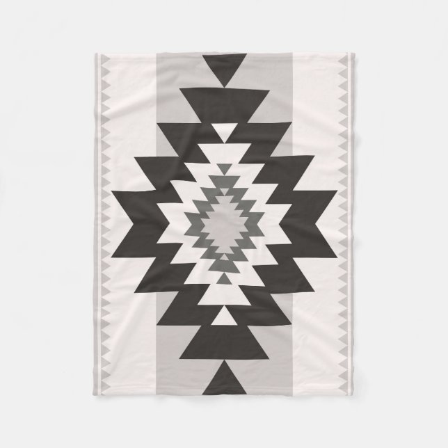 Couverture Polaire Navajo géométrique tribal inspiré (Devant)