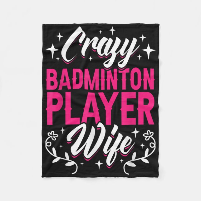 Couverture Polaire Navette femme du joueur de badminton fou (Devant)
