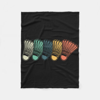 Couverture Polaire Navette Retro Vintage Badminton Player Coach Sport