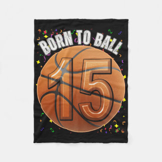 Couverture Polaire Né Au Basketball 15e Anniversaire Ado Girls Boy Ki
