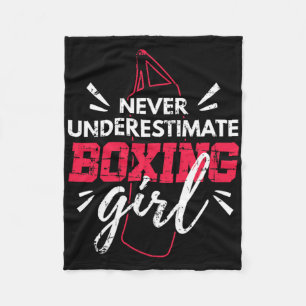 Couverture Polaire Ne sous-estimez jamais une fille de boxe Mma Kickb