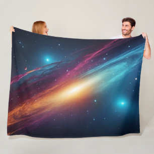 Couverture Polaire Nébuleuse Cosmique Colorée de l'Espace Abstrait