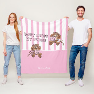 Couverture Polaire N'éclatez pas ma bulle - singes