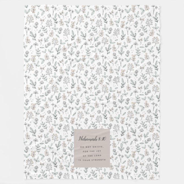 Couverture Polaire Néhémie 8:10 Écriture (Devant)