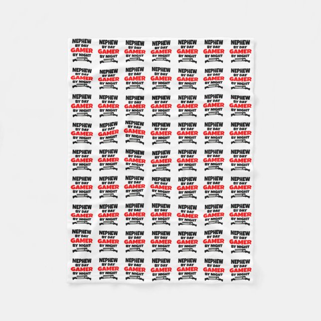 Couverture Polaire Nephew aime jouer aux jeux vidéo (Devant)