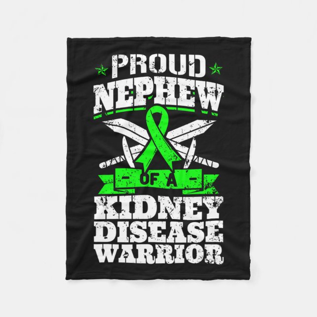 Couverture Polaire Nephew D'Un Guerrier De Maladie Du Rein Renal Ckd  (Devant)