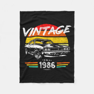 Couverture Polaire Nés en 1986 40e anniversaire voiture de muscle vin
