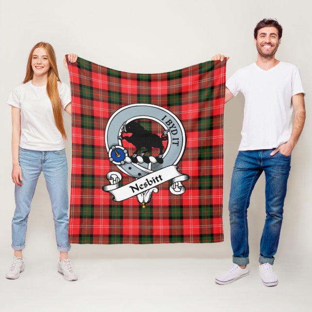 Couverture Polaire Nesbitt Clan Badge Tartan Plaid (En situation)