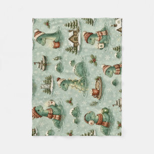 Couverture Polaire Nessie de Noël Monstre du Loch Ness Confortable Cr