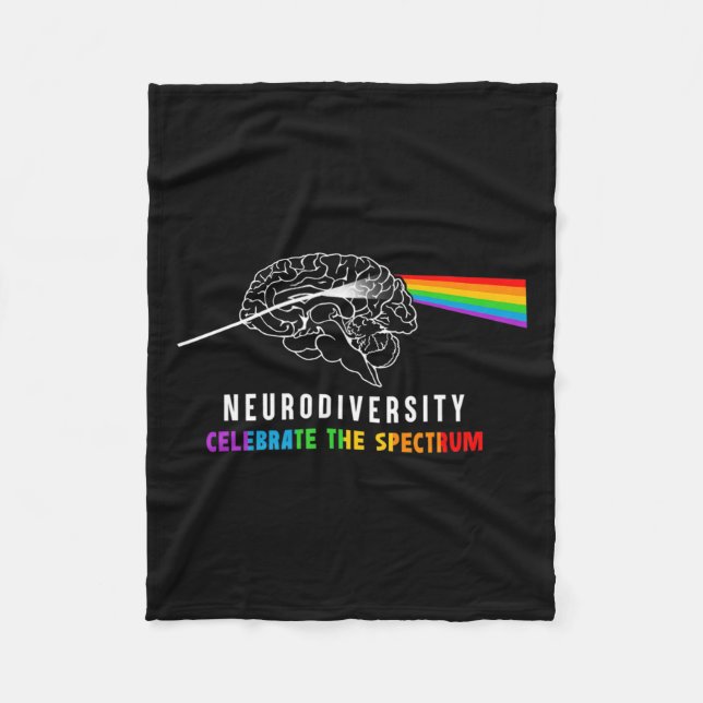 Couverture Polaire Neurodiversité Autisme Spectre Cerveau Cas Pluie A (Devant)