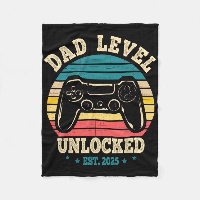 Couverture Polaire New Daddy I Leveled Up To Dad Mens Pregnancy Idea  (Devant)