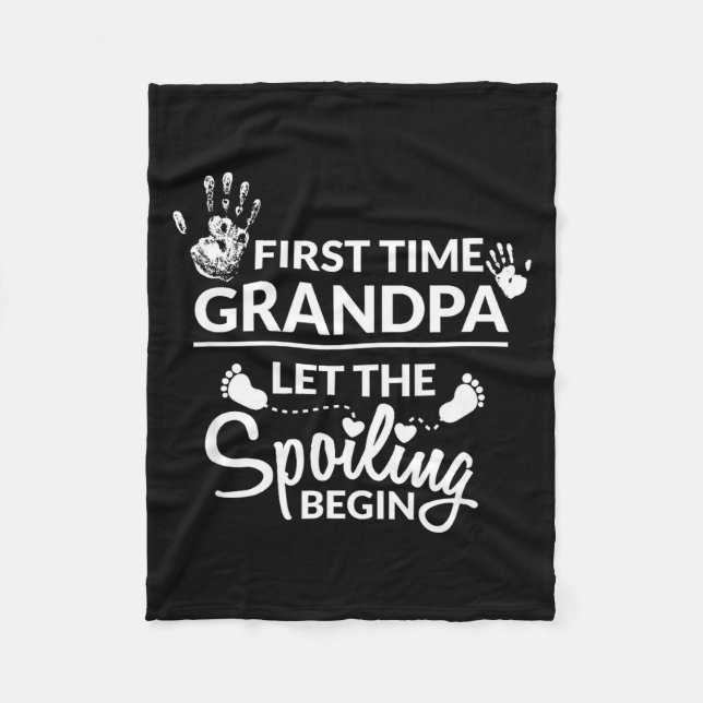 Couverture Polaire New First Time Grandpa Let The Siling Begin Gift  (Devant)