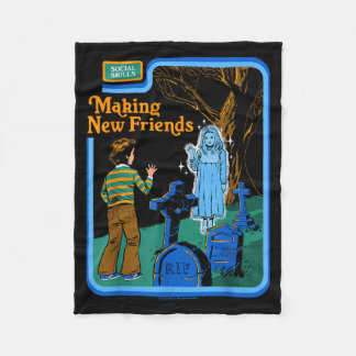 Couverture Polaire New Friends Ghost Sarcastic Retro Vintage Funny Ad
