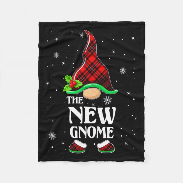 Couverture Polaire New Gnome Red Plaid Matching Family Christmas Paja (Devant)