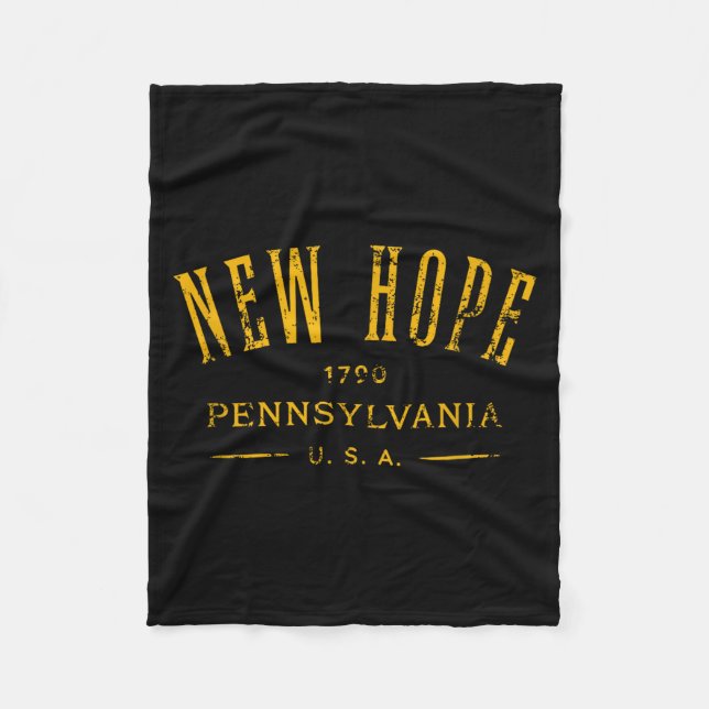 Couverture Polaire New Hope Pennsylvania Usa Souvenir Distressed Desi (Devant)