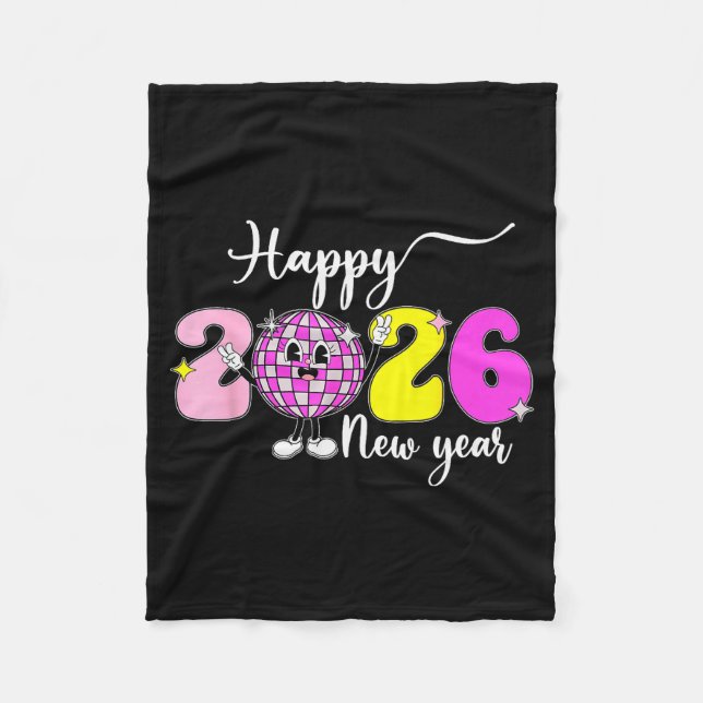Couverture Polaire New Year's Eve Hello 2026 Happy New Year 2026 Disc (Devant)