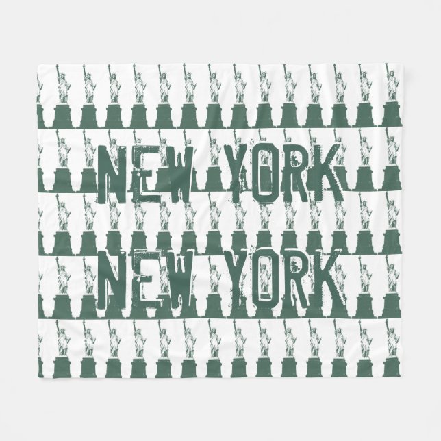Couverture Polaire New York Souvenir Blanket Statue de la Liberté Déc (Devant (Horizontal))