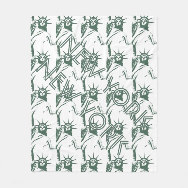 Couverture Polaire New York Souvenir Blanket Statue de la Liberté Déc (Devant)