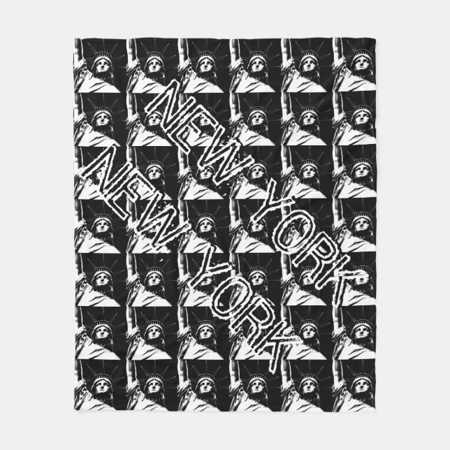 Couverture Polaire New York Souvenir Blanket Statue de la Liberté Déc (Devant)
