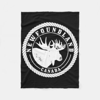 Couverture Polaire Newfoundland Canada Moose Vintage Hiking Nature Ca