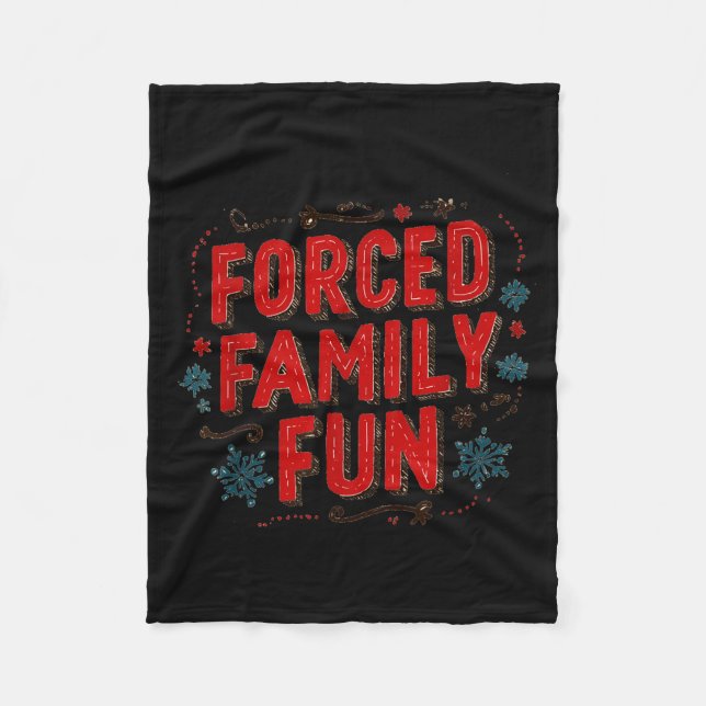 Couverture Polaire Nice Christmas Statement For Forced Family Fun Lov (Devant)