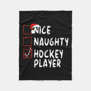 Couverture Polaire Nice Joueur de hockey vilain Noël Père Noël