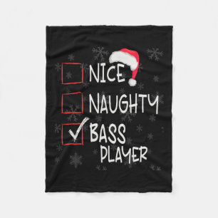 Couverture Polaire Nice Naughty B Guitare Player Liste Noël Père Noël