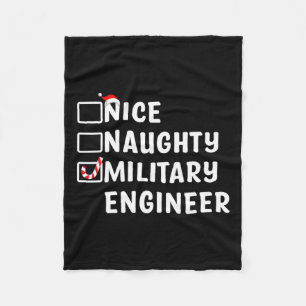 Couverture Polaire Nice Naughty Ingénieur Militaire Drôle Noël Eng