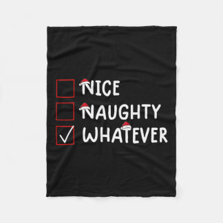 Couverture Polaire Nice Naughty Quoi que mignon Noël