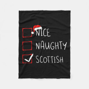 Couverture Polaire Nice Naughty Scottish Christmas Scottish Scotland 