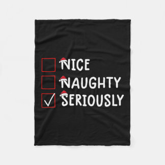Couverture Polaire Nice Naughty Sérieusement Mignonne Noël