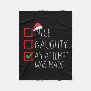 Couverture Polaire Nice Naughty Une Tentative A Été Faite Liste De No