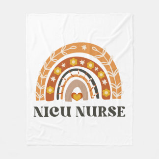 Couverture Polaire NICU Nurse Vintage Rainbow
