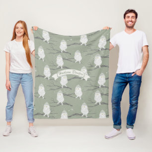 Couverture Polaire N'importe quel couleur Rustic Owen Forest Motif