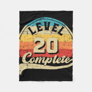 Couverture Polaire Niveau 20 Gamer Complet Tee 20e Mariage Anniversa