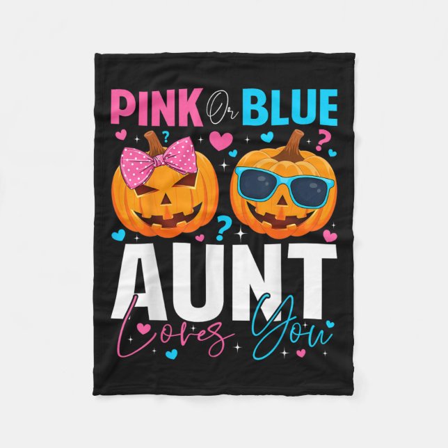 Couverture Polaire Nk Or Blue Aunt Loves You Pumpkin Halloween Gender (Devant)