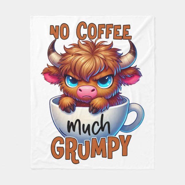 Couverture Polaire No Coffee Much Grumpy  (Devant)
