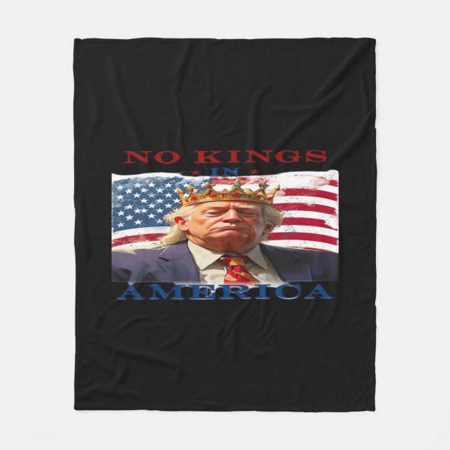 Couverture Polaire No Kings In America Anti-Trump Creative Design (Devant)