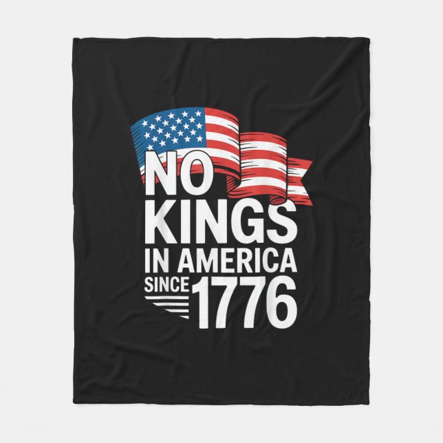 Couverture Polaire No Kings In America Since 1776 Protest Creative St (Devant)