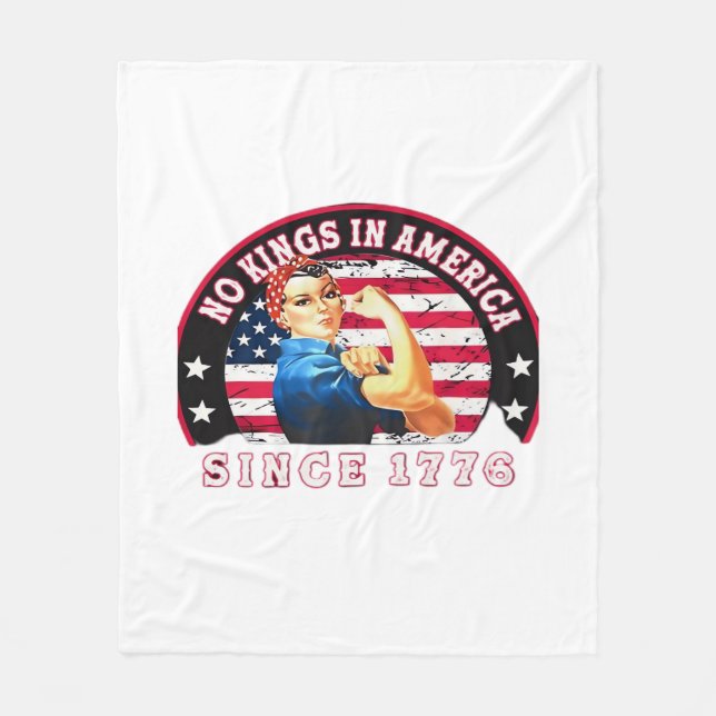 Couverture Polaire No Kings In America Since 1776 USA Flag Save  Esse (Devant)